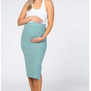 Pink blush ribbed skirt